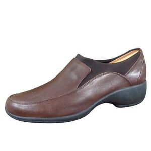 Eurostep Womens Brown Leather Slip On Comfort Shoes Size 10